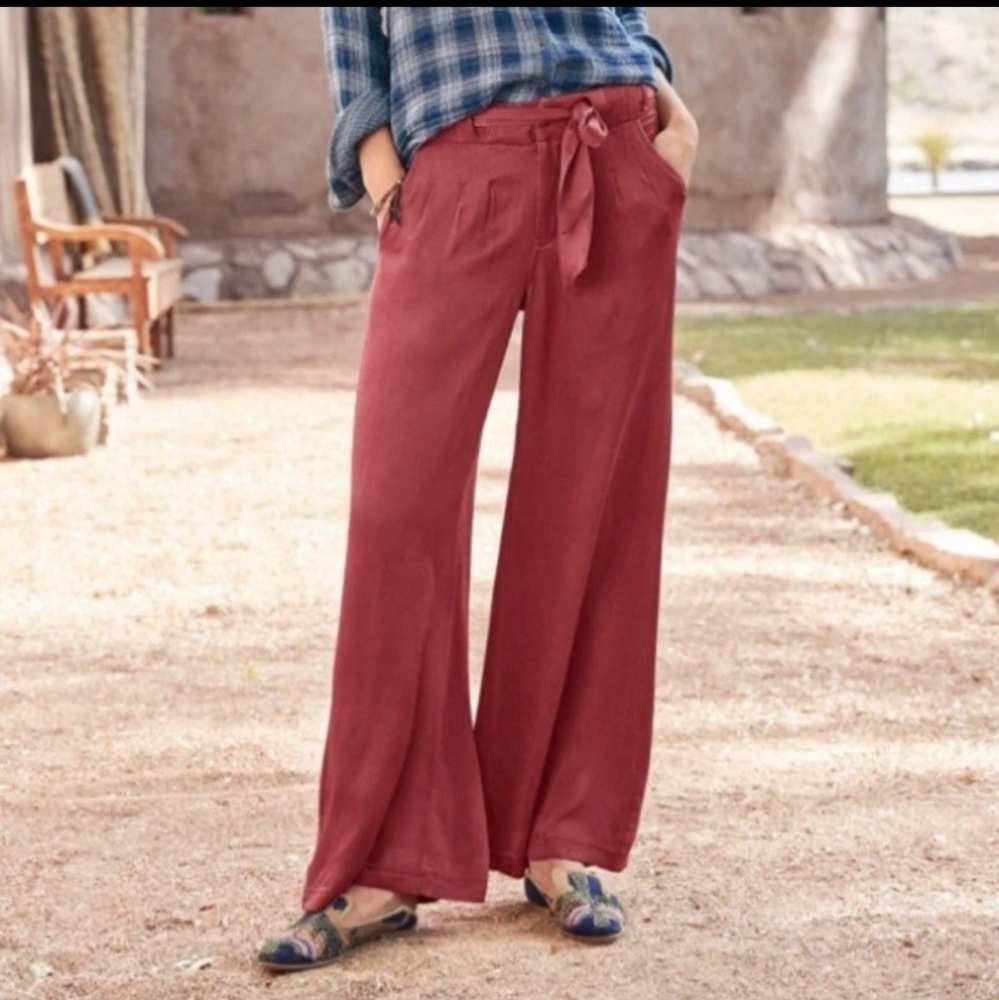 Sundance Wide Leg Pants Women’s Size 16 High Rise Missing Belt